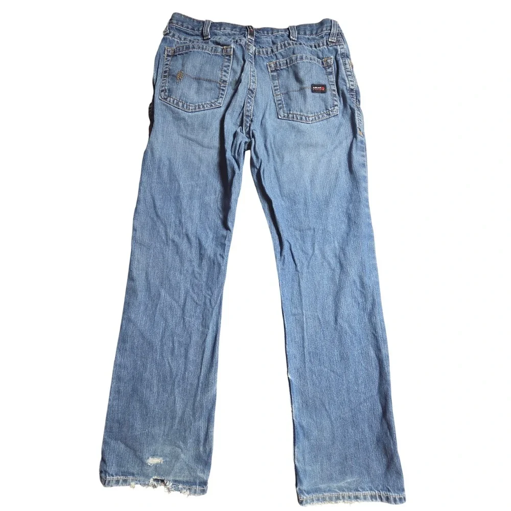 Ariat FR M4 Relaxed Boot Cut Jeans Flame Resistant Mens 34x34 Distressed Work